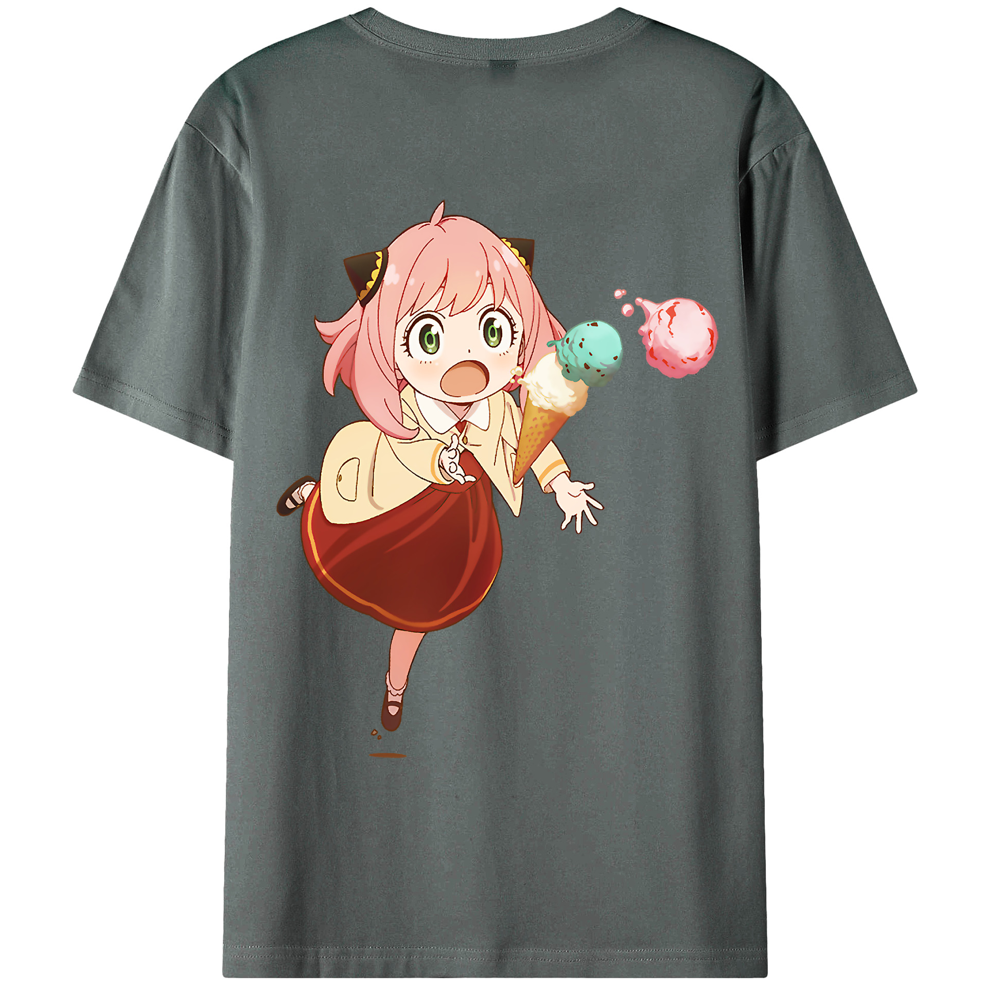 （画像用） SPY×FAMILY间谍家家酒 綿100％ メンズ半袖Tシャツ（バックプリント） 通気性